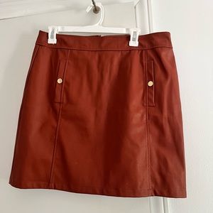 LOFT Faux leather mini skirt Size 12 NWT
